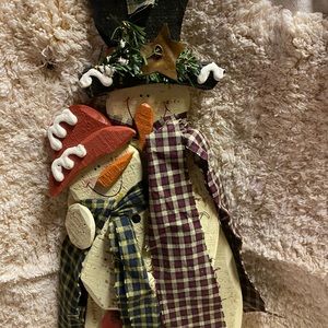Wood snowman